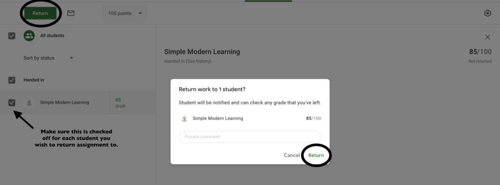 how to unassign an assignment in google classroom
